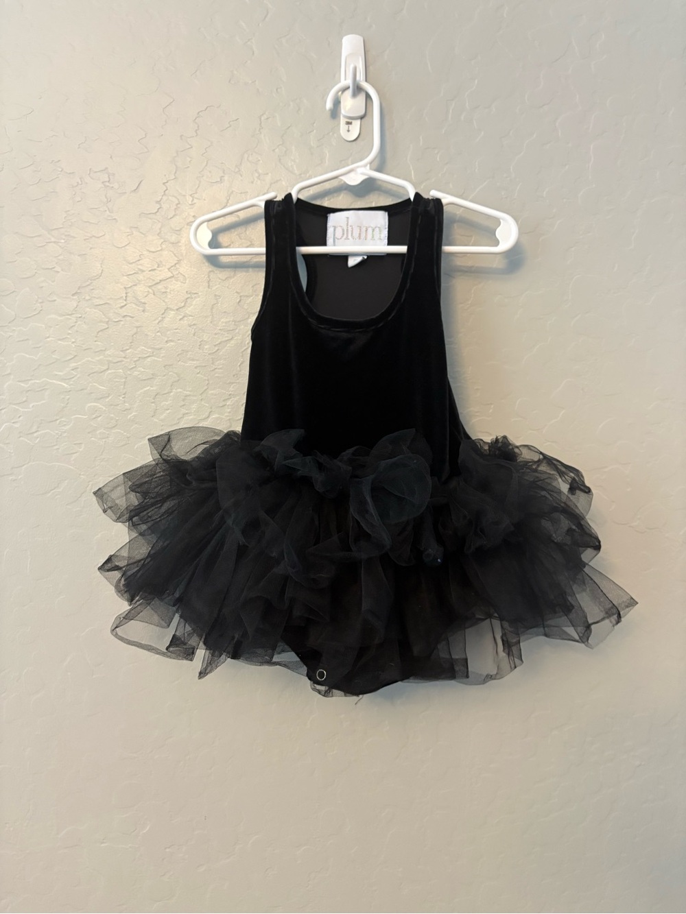 I love plum black velvet tutu dress size 2 year